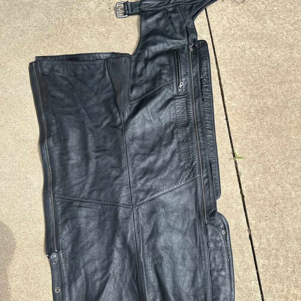 Harley-Davidson Black Leather Chinos